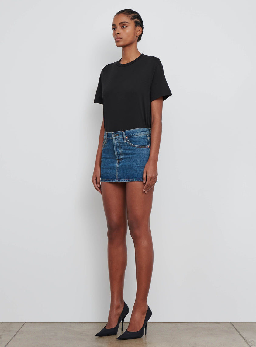 Denim Micro Mini Skirt
